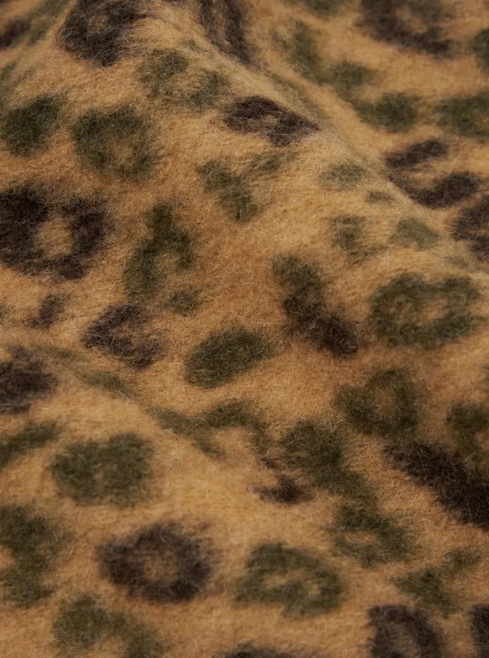 Zip Waistcoat In Camo Leopard Fleece Men Universal Works Waistcoats and Gilets